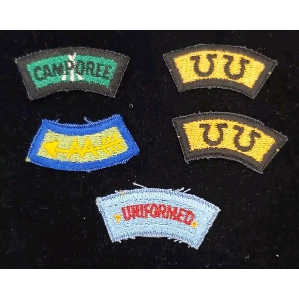 Set Of 5 Girl Scout Patches Badges Camporee AA Uniformed 2 Horseshoe